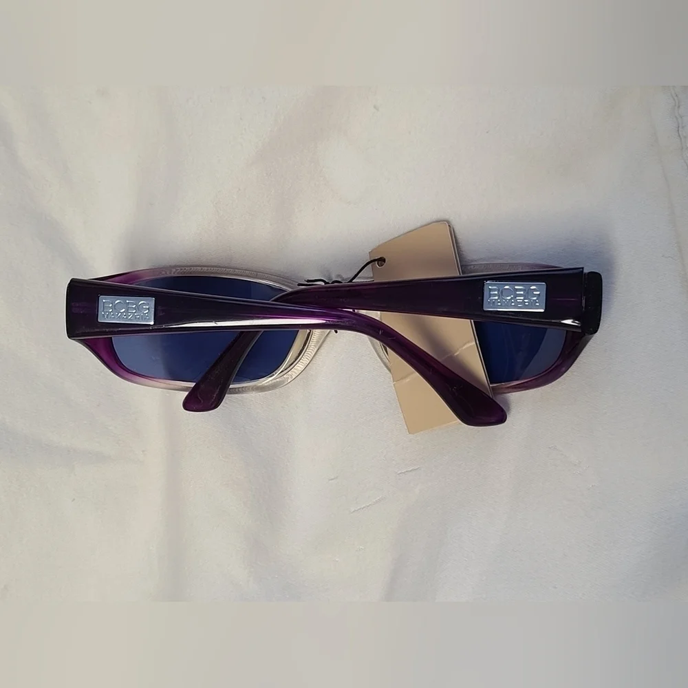 BCBGMaxazria purple and clear sunglasses